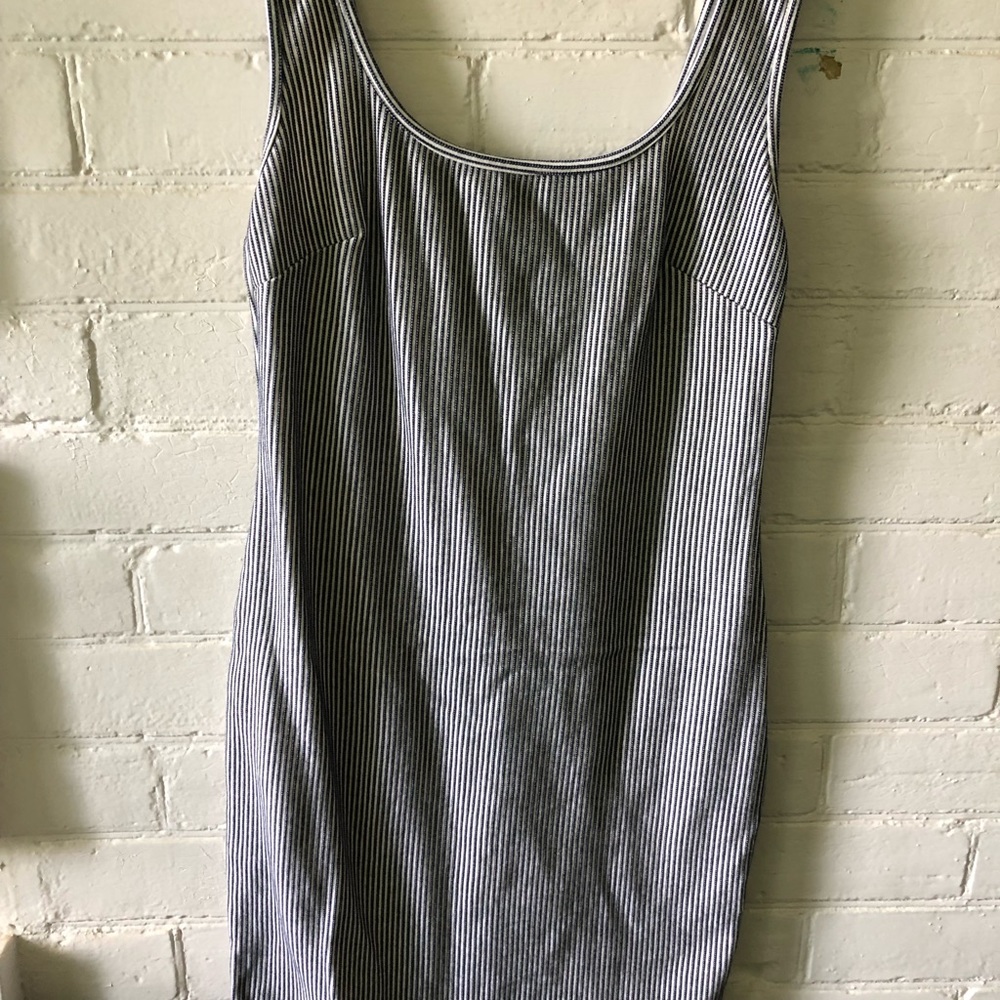 Sz med. Dynamite blue and white striped bodycon dress